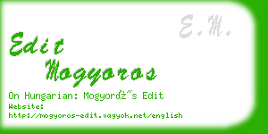 edit mogyoros business card